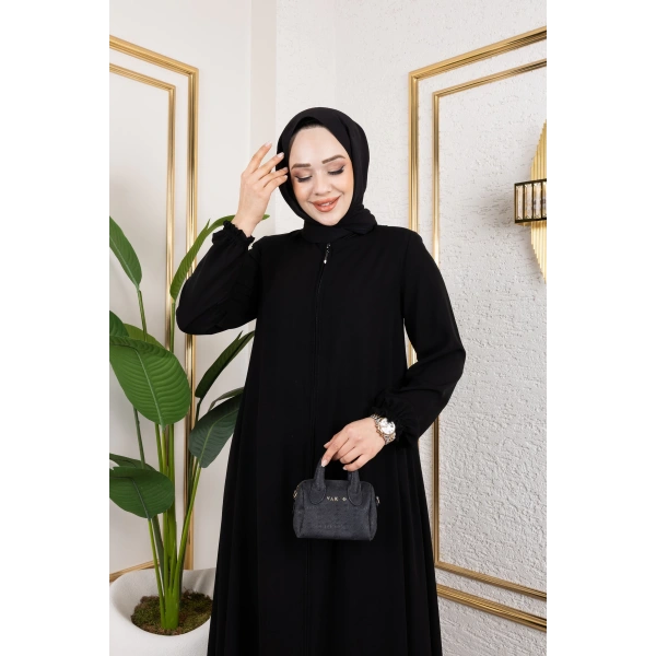 Medine Ipeği Mevlana Feracce (SİYAH)