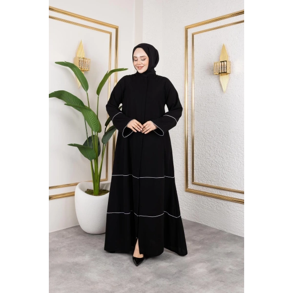 Medine Ipeği Biyeli Ahsen Feracce (SİYAH)