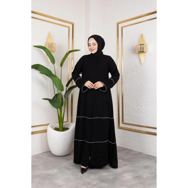 Medine Ipeği Biyeli Ahsen Feracce (SİYAH)