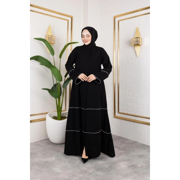 Medine Ipeği Biyeli Ahsen Feracce (SİYAH)