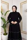 Medine Ipeği Biyeli Ahsen Feracce (SİYAH)