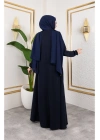 Medine Ipeği Mevlana Feracce (LACİVERT)
