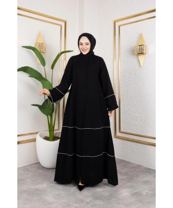 Medine Ipeği Biyeli Ahsen Feracce (SİYAH)