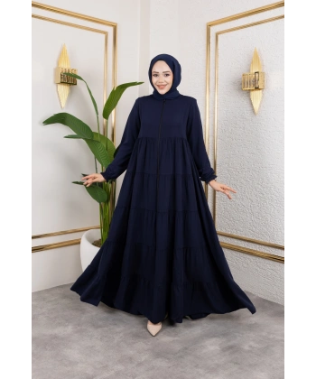 Medine İpeği 5 Kat Büzgülü Mevlana Feracce