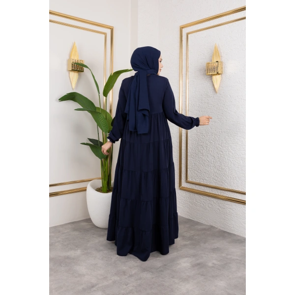 Medine İpeği 5 Kat Büzgülü Feracce