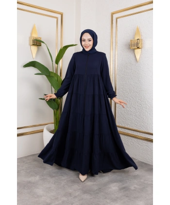 Medine İpeği 5 Kat Büzgülü Feracce