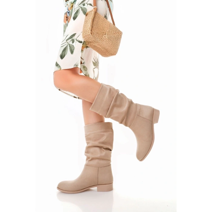 Plod Bej Süet Çizme