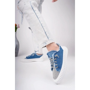 Enber Mavi Kot Bağcıklı Spor Ayakkabı