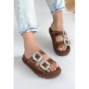 Juana Taba  Nubuk  Taşlı Terlik