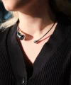 Botte Damla Figür Choker Silver Kolye