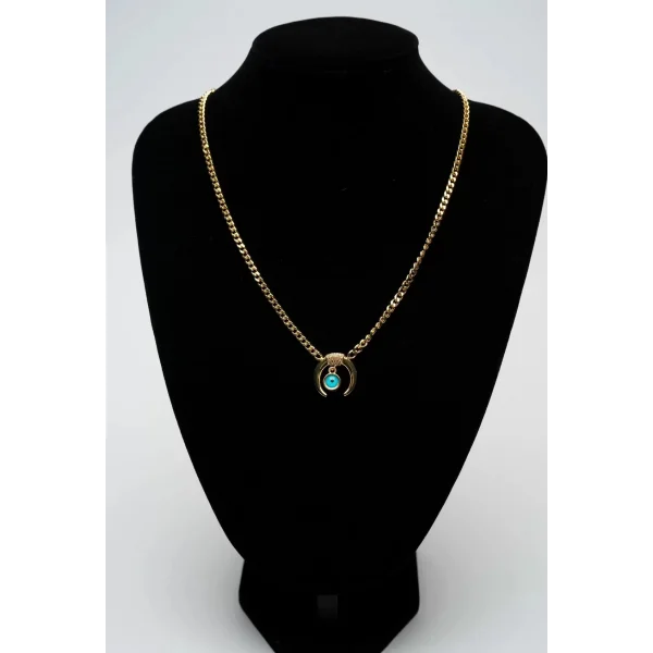 Ay Figür Nazar Boncuklu Kolye