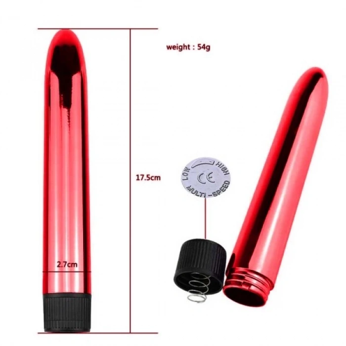 Vibex Metalik Mermi Vibratör - Kırmızı