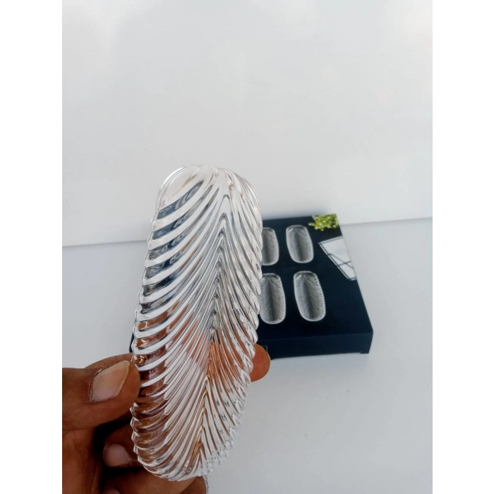 6 lı Mini kayık tabak Mika