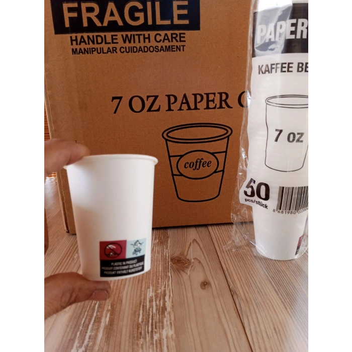 1. Sınıf Karton bardak. 7 oz. orta boy. 1000 adet.