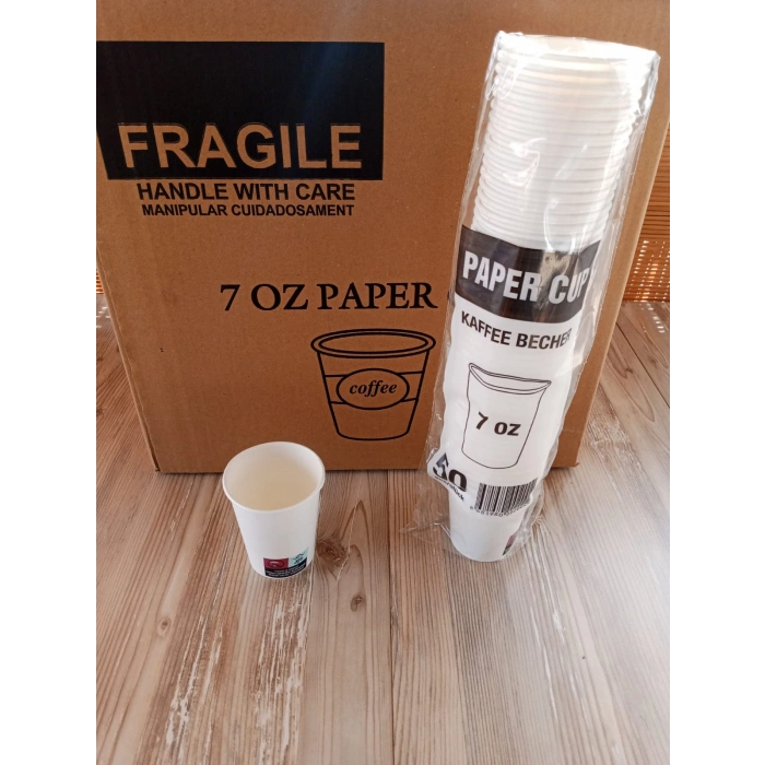 1. Sınıf Karton bardak. 7 oz. orta boy. 1000 adet.