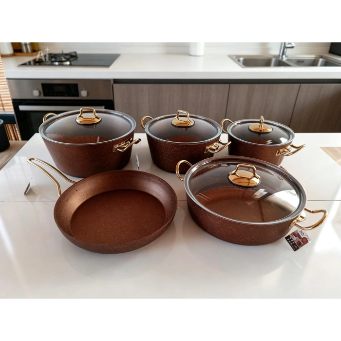9 Parça Granit Lüks Tencere Seti