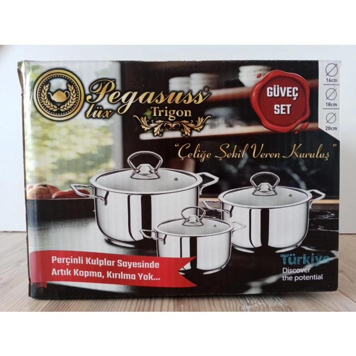 3lü Güveç seti, Cam kapaklı