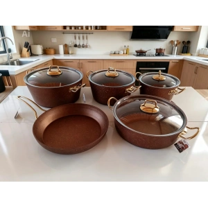 9 Parça Granit Lüks Tencere Seti