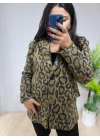 Yün Dokulu Leopar Blazer Ceket