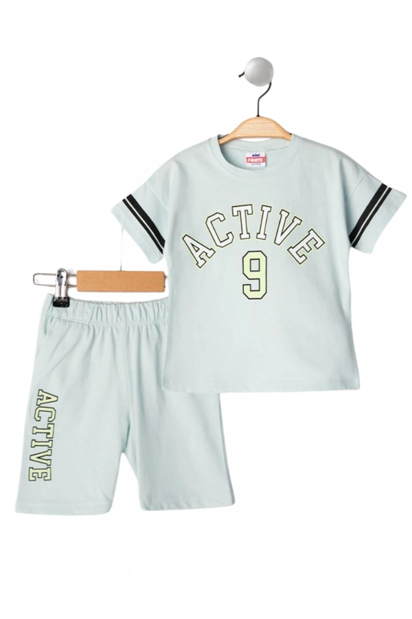 ACTIVE BASKILI ŞORTLU ERKEK TAKIM