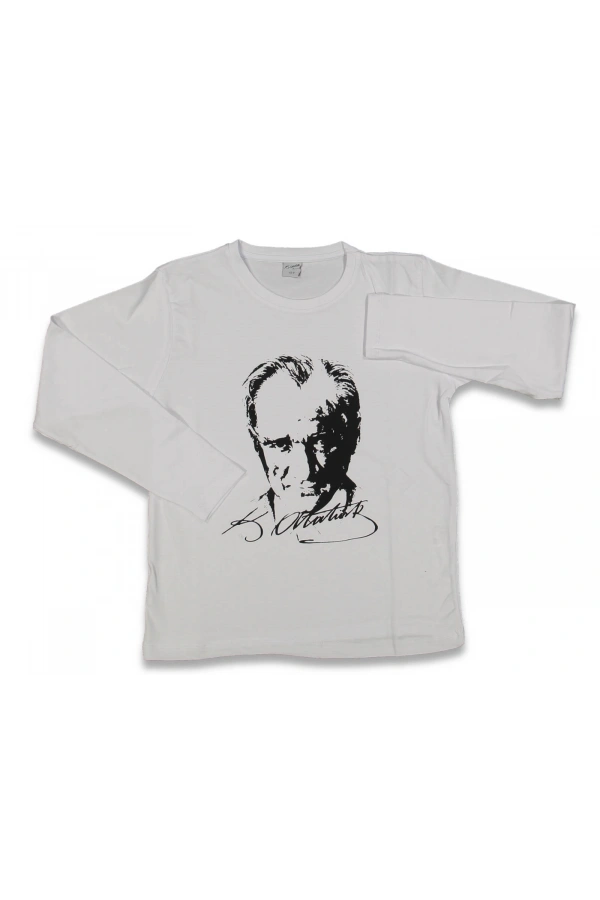 ATATÜRK BASKILI UZUN KOLLU T-SHIRT