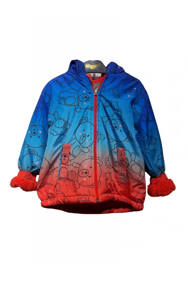 AYICIK BASKILI KUZU ASTARLI ERKEK MONT