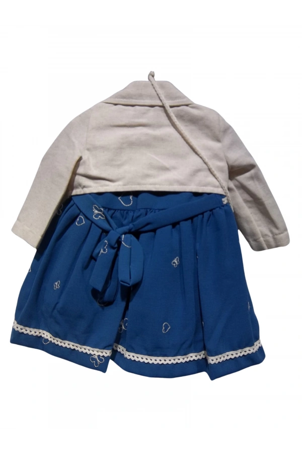 BOLEROLU ÇANTALI KIZ ELBİSE