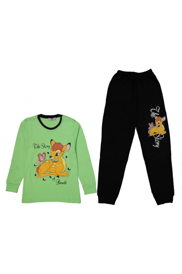 CEYLAN BASKILI KIZ PİJAMA TAKIMI