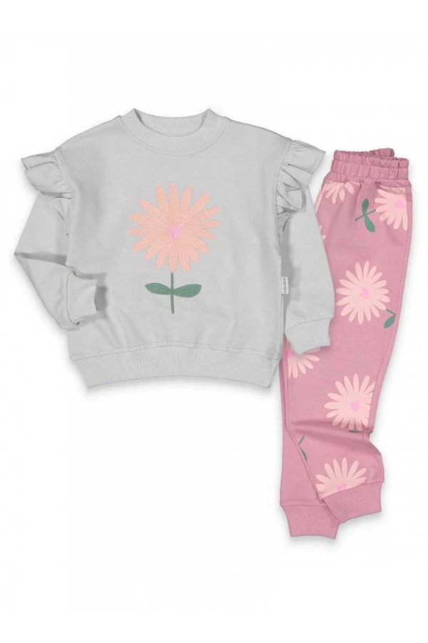 ÇİÇEK NAKIŞLI KIZ TAKIM