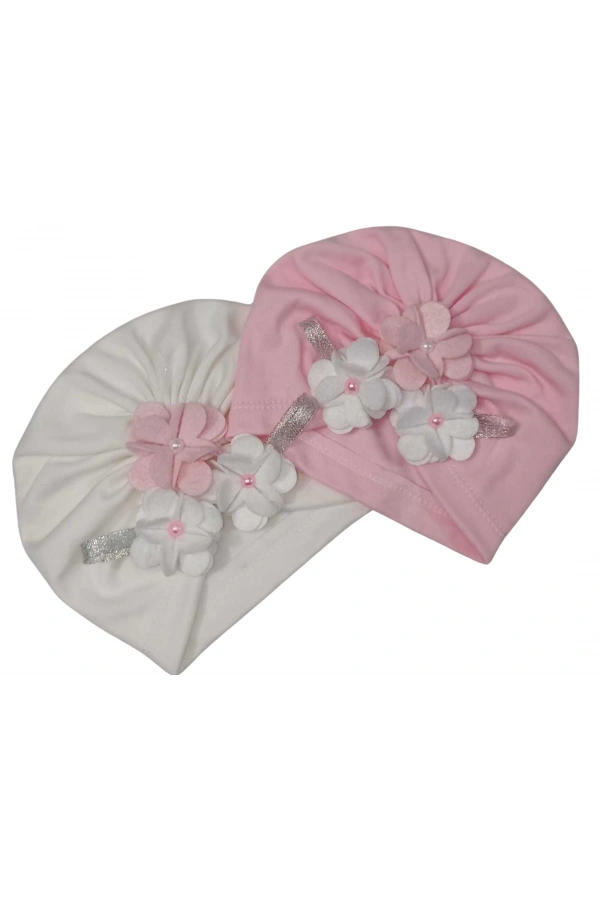 ÇİÇEKLİ KIZ BEBEK BONE