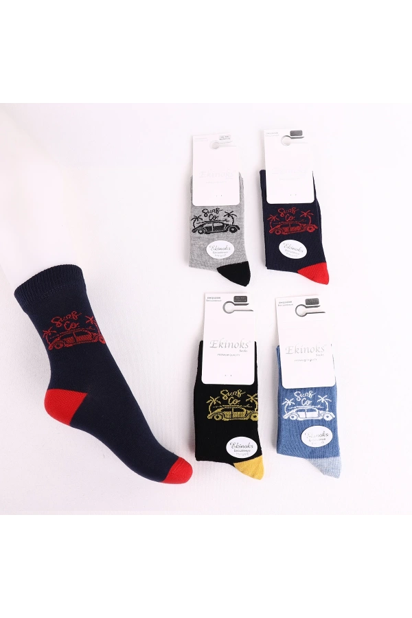 ERKEK ÇOCUK ALCAN DESEN SOKET ÇORAP