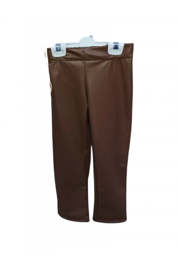 FİTİLLİ DERİ PANTOLONLU KIZ TAKIM