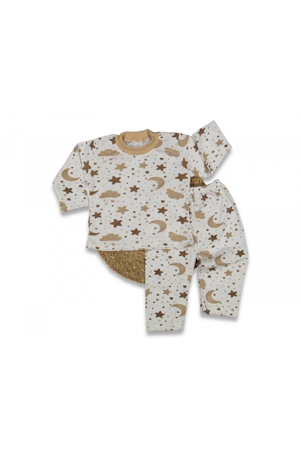 GÖKYÜZÜ BASKILI PİJAMA TAKIMI