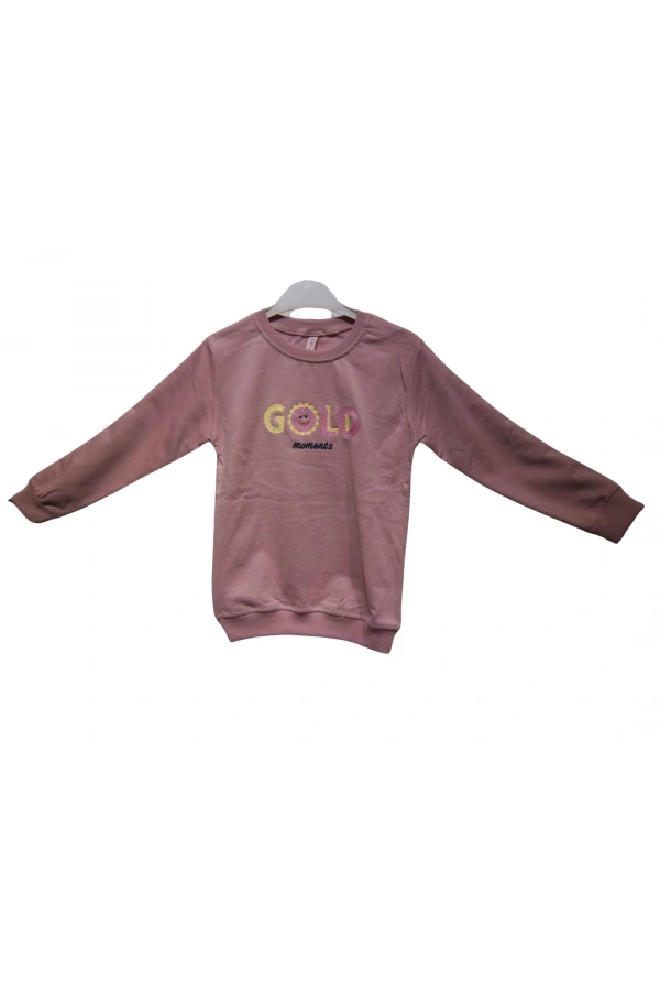 GOLD NAKIŞLI KIZ SWEATSHIRT