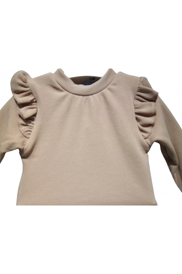 GUSTO OMUZDAN PİLELİ ŞORT ETEKLİ KIZ TAKIM