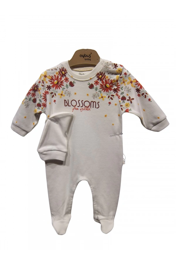 INTERLOK ÇİÇEKLİ BERELİ PATİKLİ KIZ TULUM