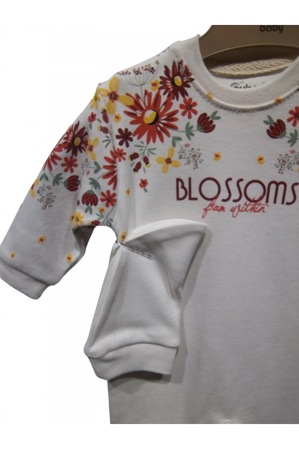 INTERLOK ÇİÇEKLİ BERELİ PATİKLİ KIZ TULUM