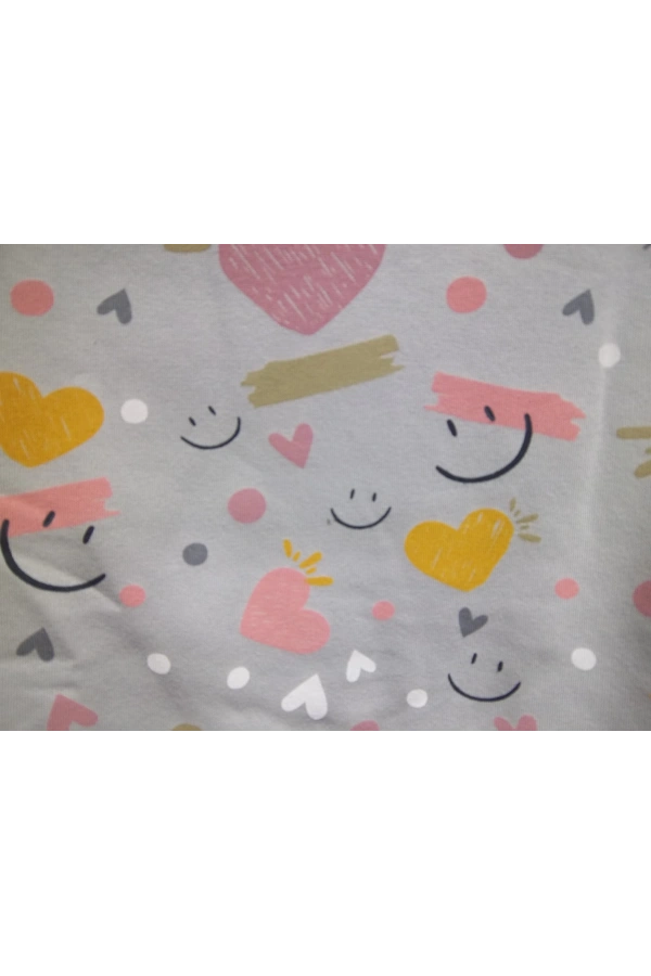 KALP BASKILI KIZ SWEATSHIRT