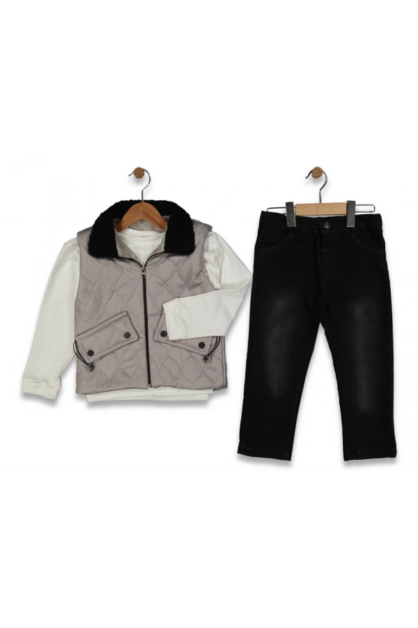 KAPİTONE YELEKLİ 3LÜ ERKEK TAKIM