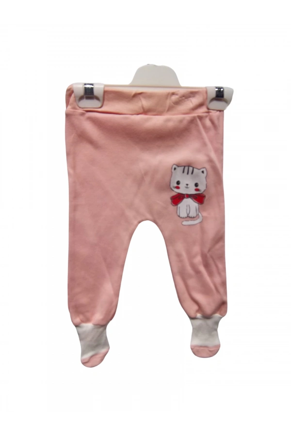 KEDİ BASKILI PATİKLİ KIZ TEK ALT