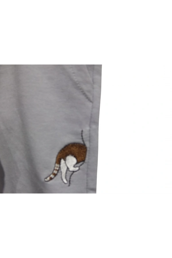 KEDİ NAKIŞLI ERKEK TEK ALT