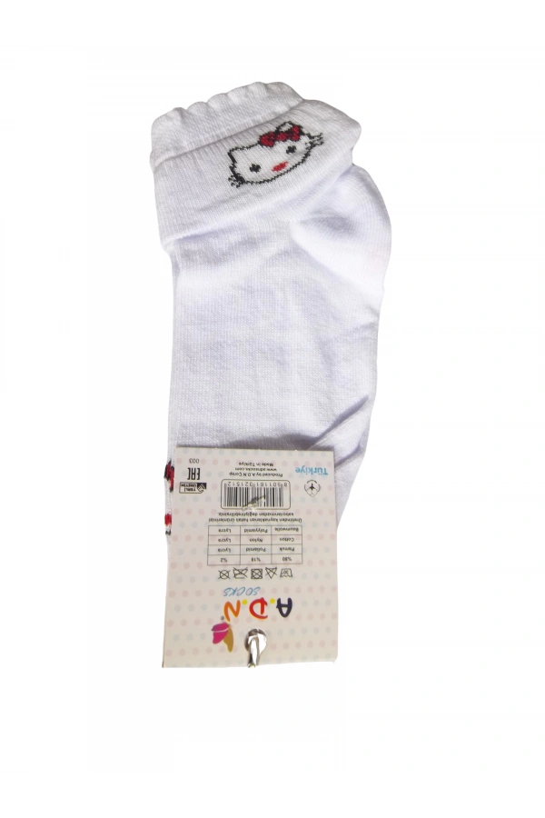 KIZ ÇOCUK KITTY FİGÜRLÜ PATİK ÇORAP