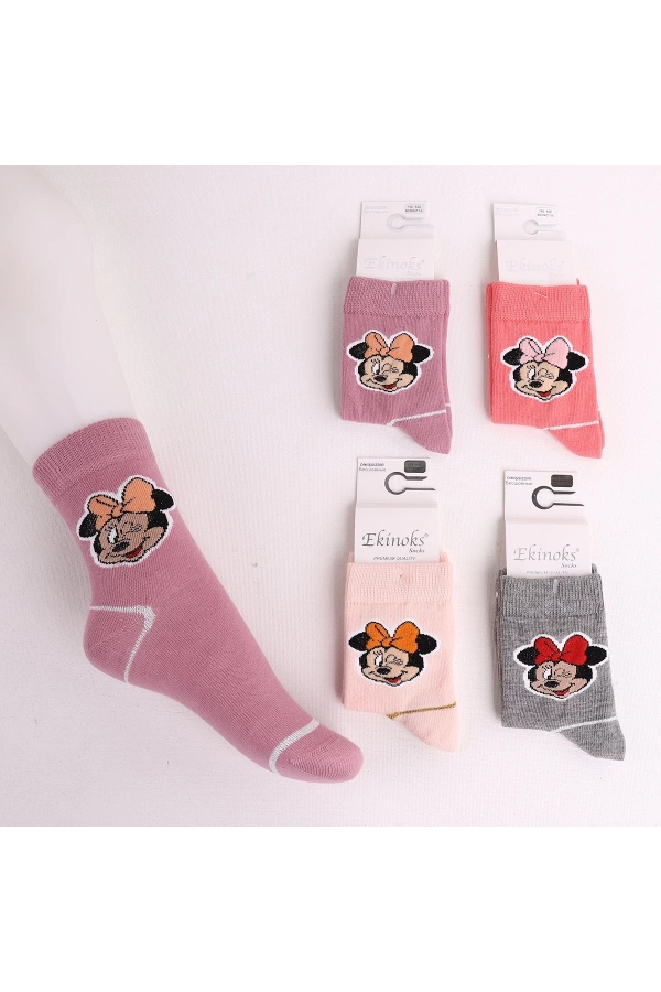 KIZ ÇOCUK MINNIE DESEN SOKET ÇORAP