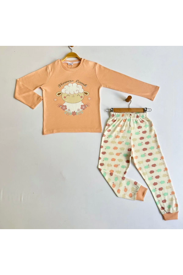 KUZU BASKILI KIZ PİJAMA TAKIMI