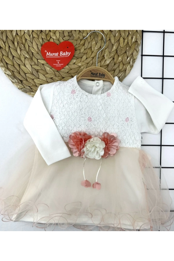 MİSİNALI GÜPÜRLÜ KIZ ELBİSE