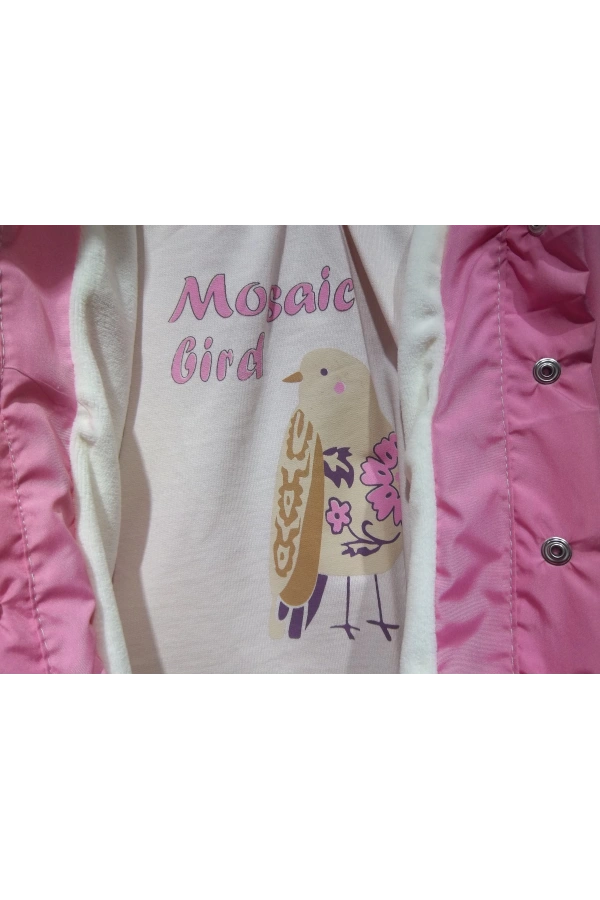 MOSAIC BIRD KAPÜŞONLU YAĞMURLUKLU KIZ TAKIM