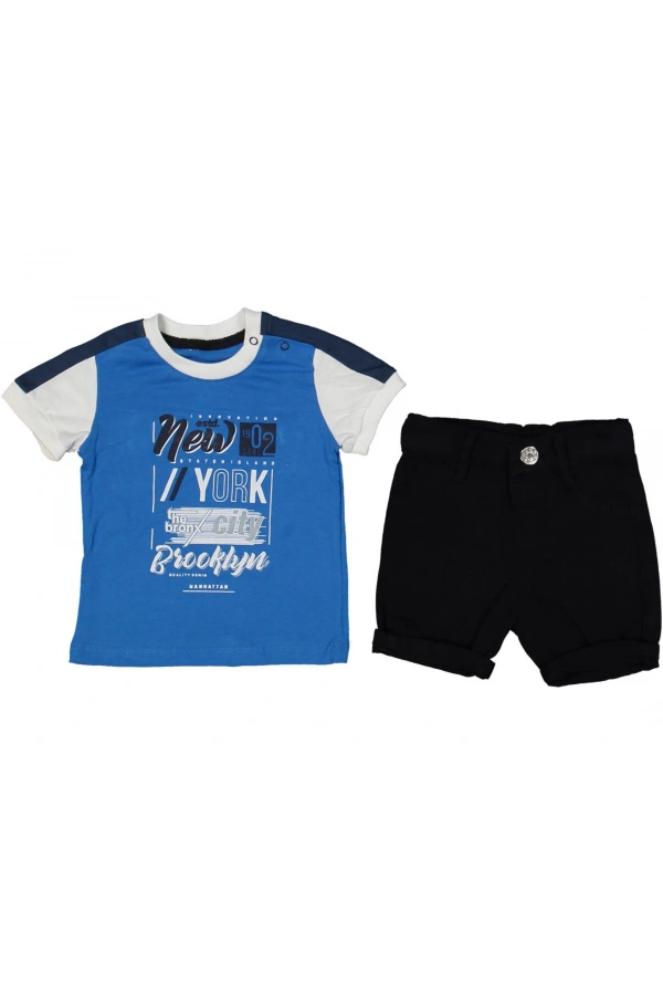 NEWYORK BASKILI ŞORTLU ERKEK TAKIM