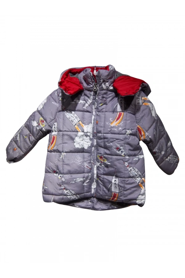 ROKET BASKILI ERKEK MONT