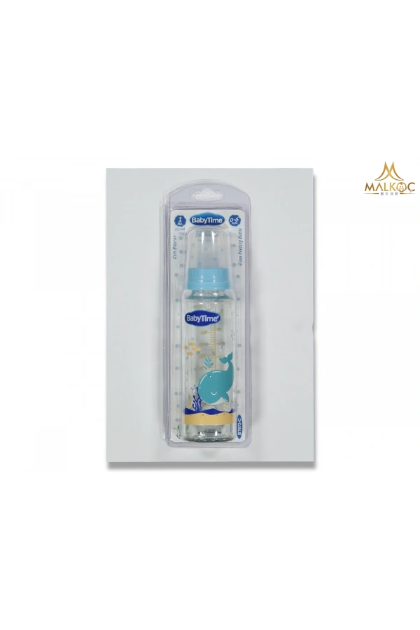 SİLİKON KİRAZ UÇLU CAM BİBERON (250 ml.)