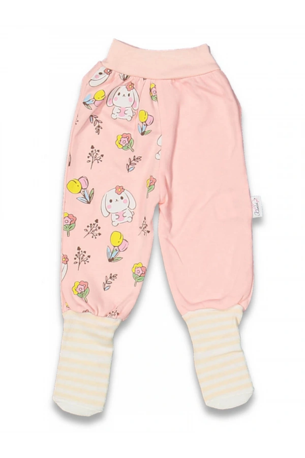 TAVŞAN BASKILI PATİKLİ KIZ TEK ALT